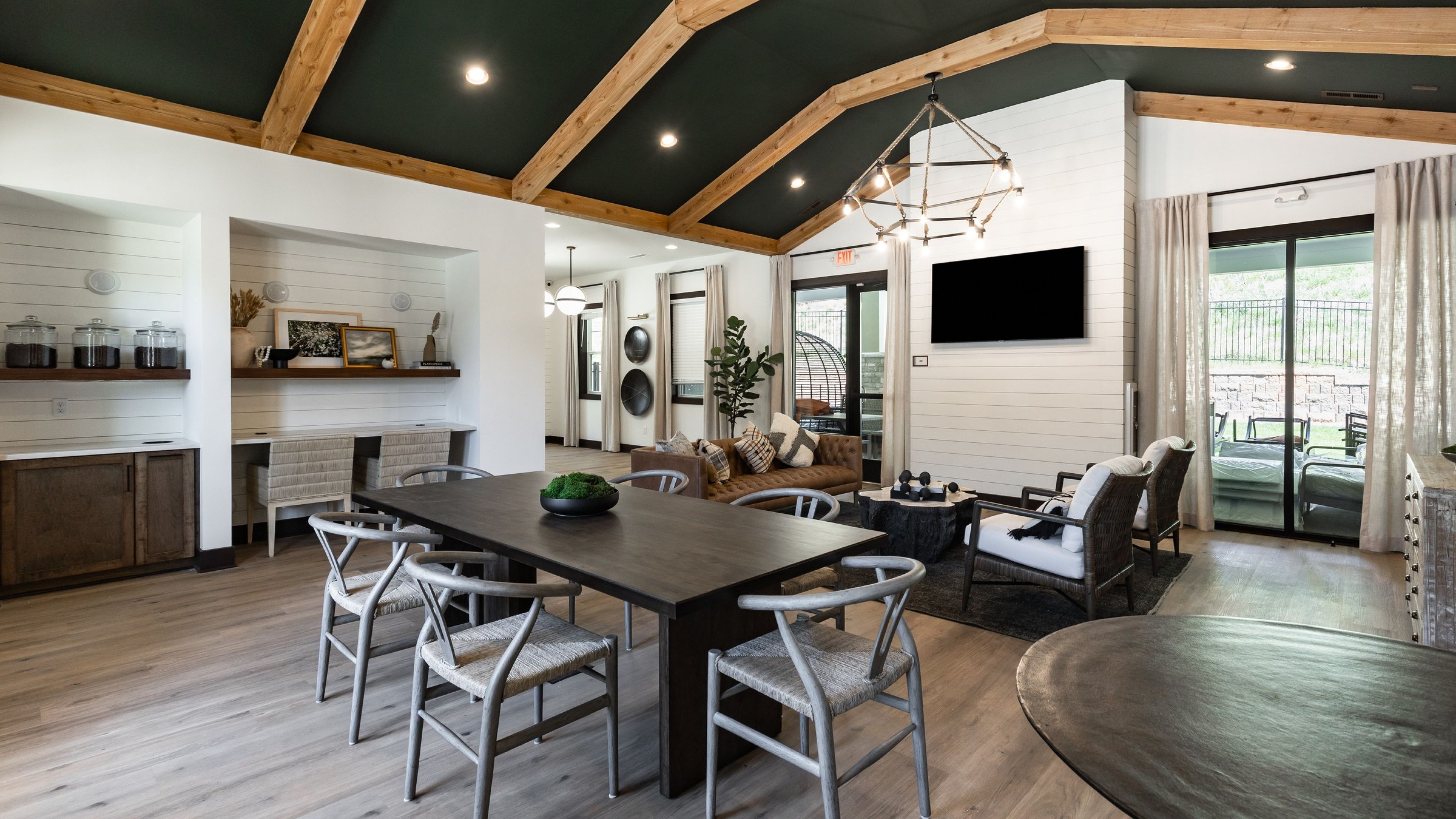 Hawthorne at Haywood resident clubhouse amenity with seating area and beautiful finishes
